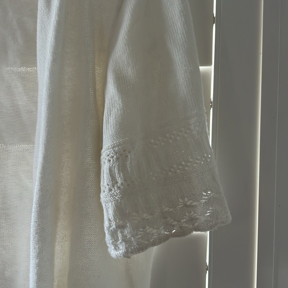 Signature By Robbie Bee Delicate White Cardigan Lace Detail Shrug - Picture 5 of 7
